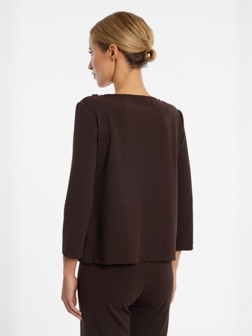 Ana Alcazar Top 'Engolys' in Brown