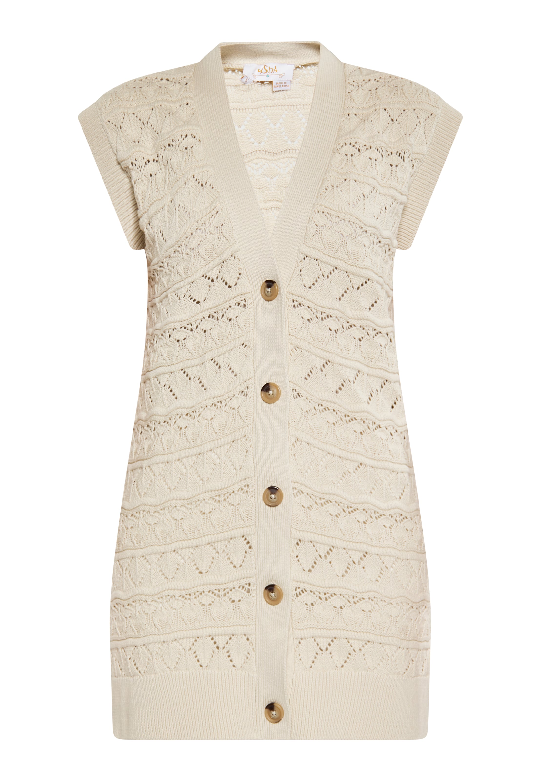 usha FESTIVAL Вязаная жилетка в Бежевый: спереди