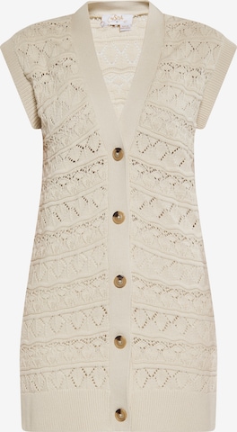 usha FESTIVAL Pletená vesta - Béžová: predná strana