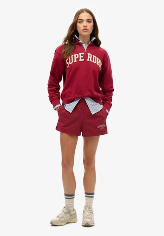 Superdry Regular Broek 'Athletic Essentials' in Rood