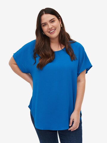 Camicia da donna 'VANNI' di Zizzi in blu: frontale