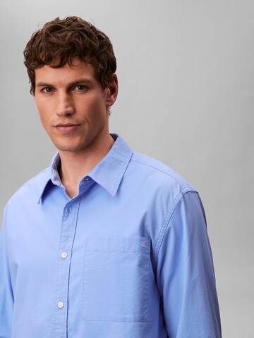 Calvin Klein Jeans Regular Fit Hemd in Blau
