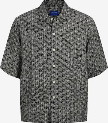 JACK & JONES Button Up Shirt in Black: front