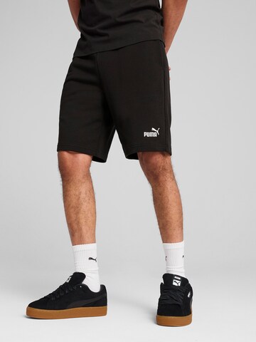 PUMA - regular Pantalón deportivo 'Ess No. 1' en negro: frente