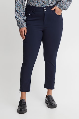 Fransa Slimfit Broek 'Fpzalin Pa 4' in Blauw: voorkant