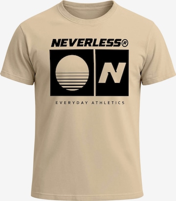 Neverless Shirt 'Sunset Sport Logo' in Beige: front