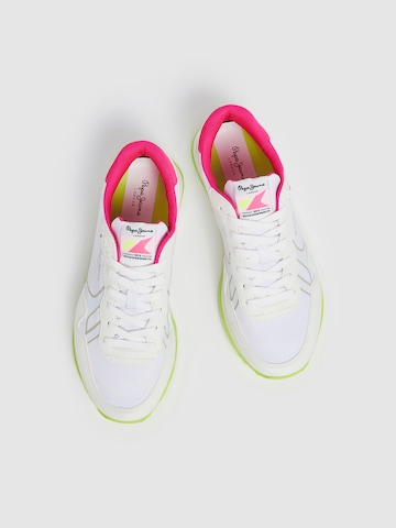 Pepe Jeans Sneaker 'Brit Neon' in Weiß