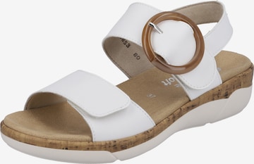 REMONTE Strap Sandals in White: front