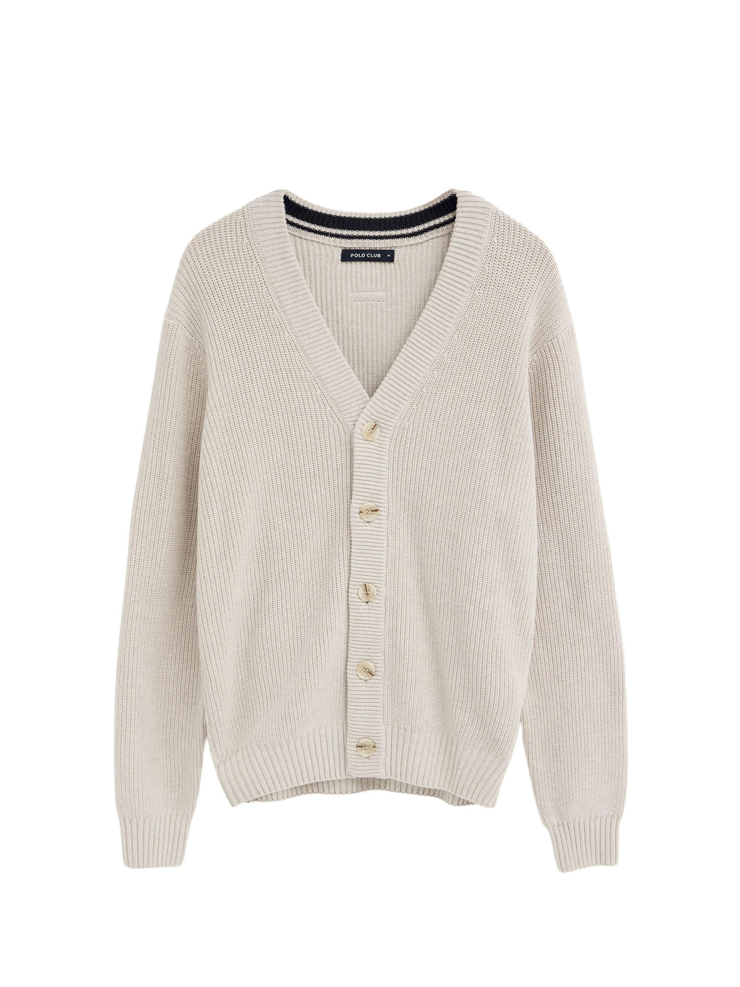 Polo Club Knit Cardigan 'Rhodes' in Cream, Item view