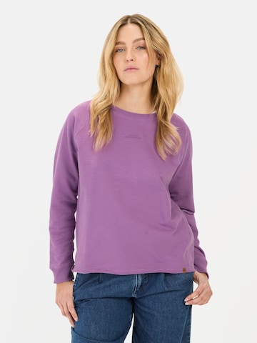CAMEL ACTIVE Langarmshirt aus reiner Baumwolle in Lila: Vorderseite