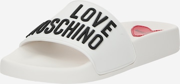 Love Moschino - Sapato aberto em branco: frente