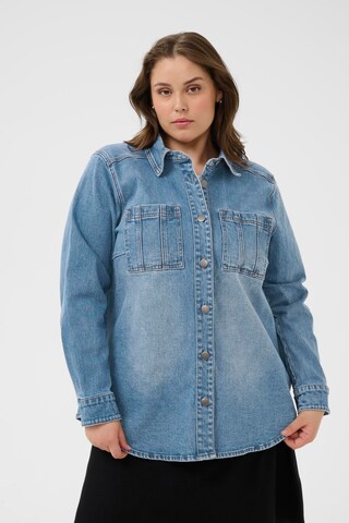 Veste mi-saison 'KCleoana' KAFFE CURVE en bleu : devant