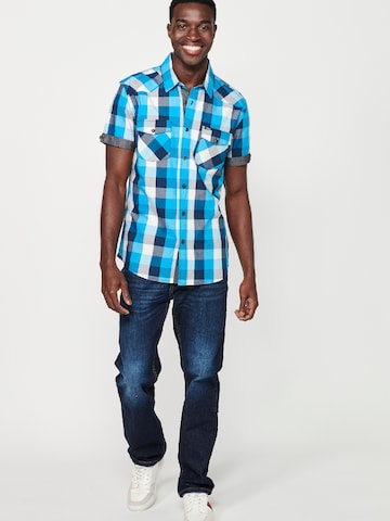 KOROSHI Slim fit Overhemd in Blauw