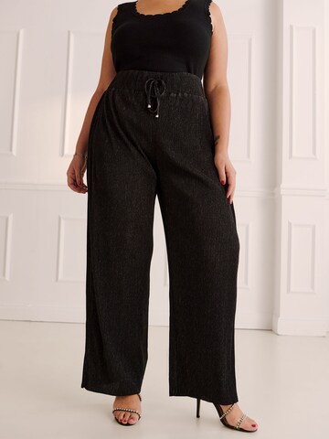 Regular Pantalon 'Blanca' Guido Maria Kretschmer Curvy en noir : devant