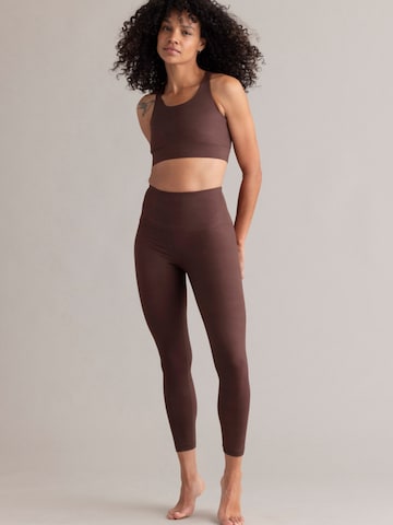 Bustier Soutien-gorge de sport 'Criss Cross' Hey Honey en marron