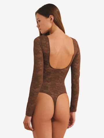 Body 'Pure Dentelle' di ETAM in marrone