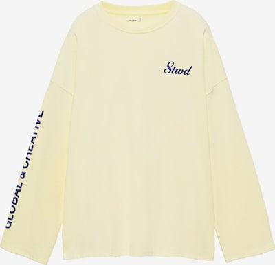 Pull&Bear Paita 'STWD' koossa XS värissä tummansininen / pastellinkeltainen, Tuotenäkymä
