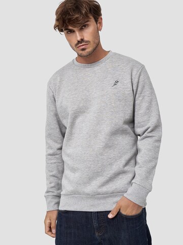 Mikon Sweatshirt 'Feder' in Grau: predná strana