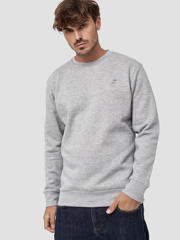 Mikon Sweatshirt 'Feder' i grå: framsida