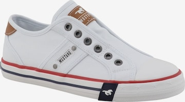 Slip on MUSTANG en blanc : devant