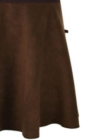 dunkle design Skirt 'A-Linie Fleece' in Brown