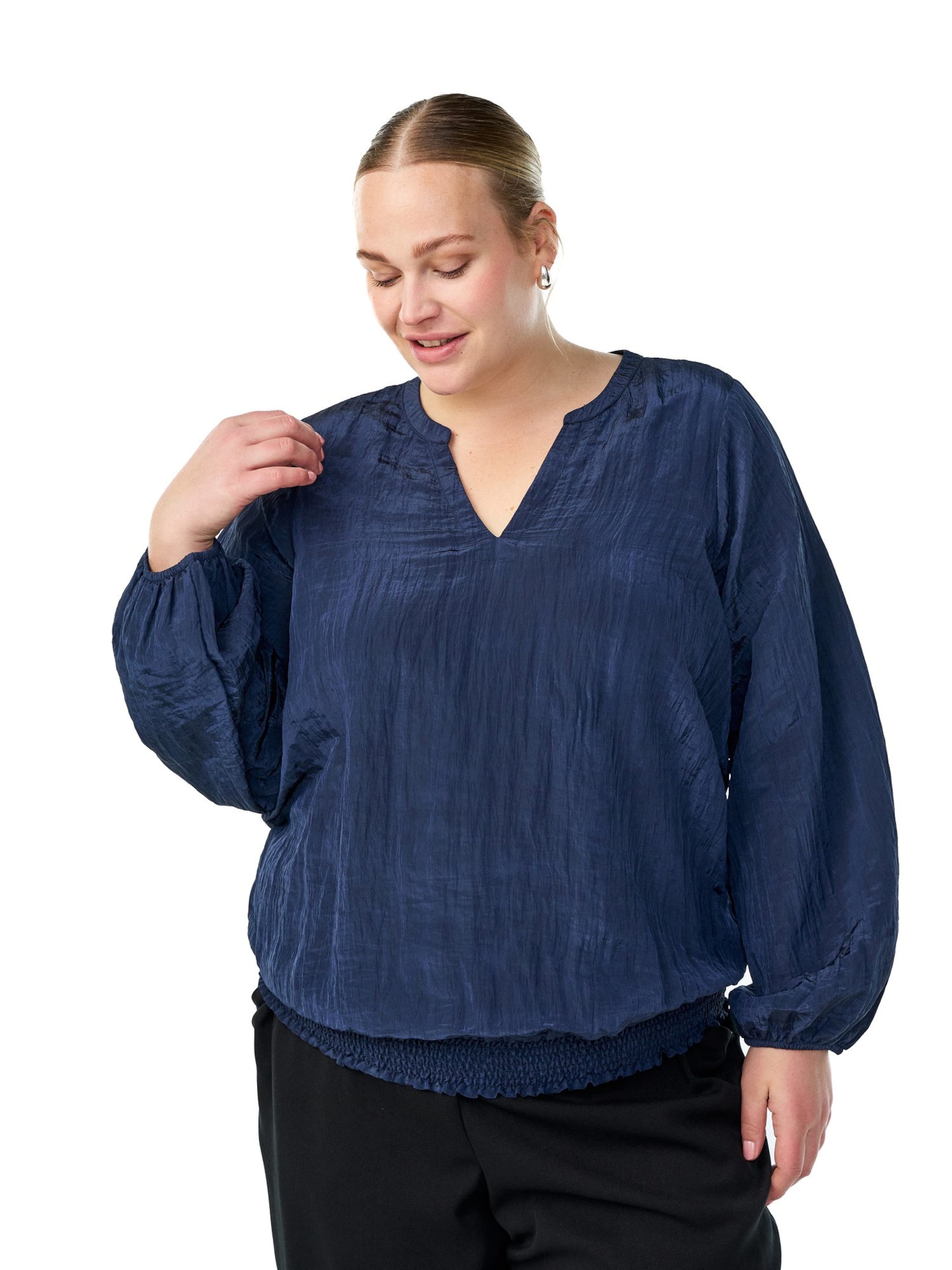 Zizzi Μπλούζα 'Myvonne' σε μπλε: μπροστά