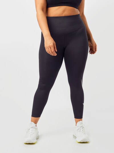 NIKE Športové nohavice 'Swoosh' - čierna / biela, Model/-ka