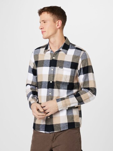 HOLLISTER Regular fit Button Up Shirt in Brown: front