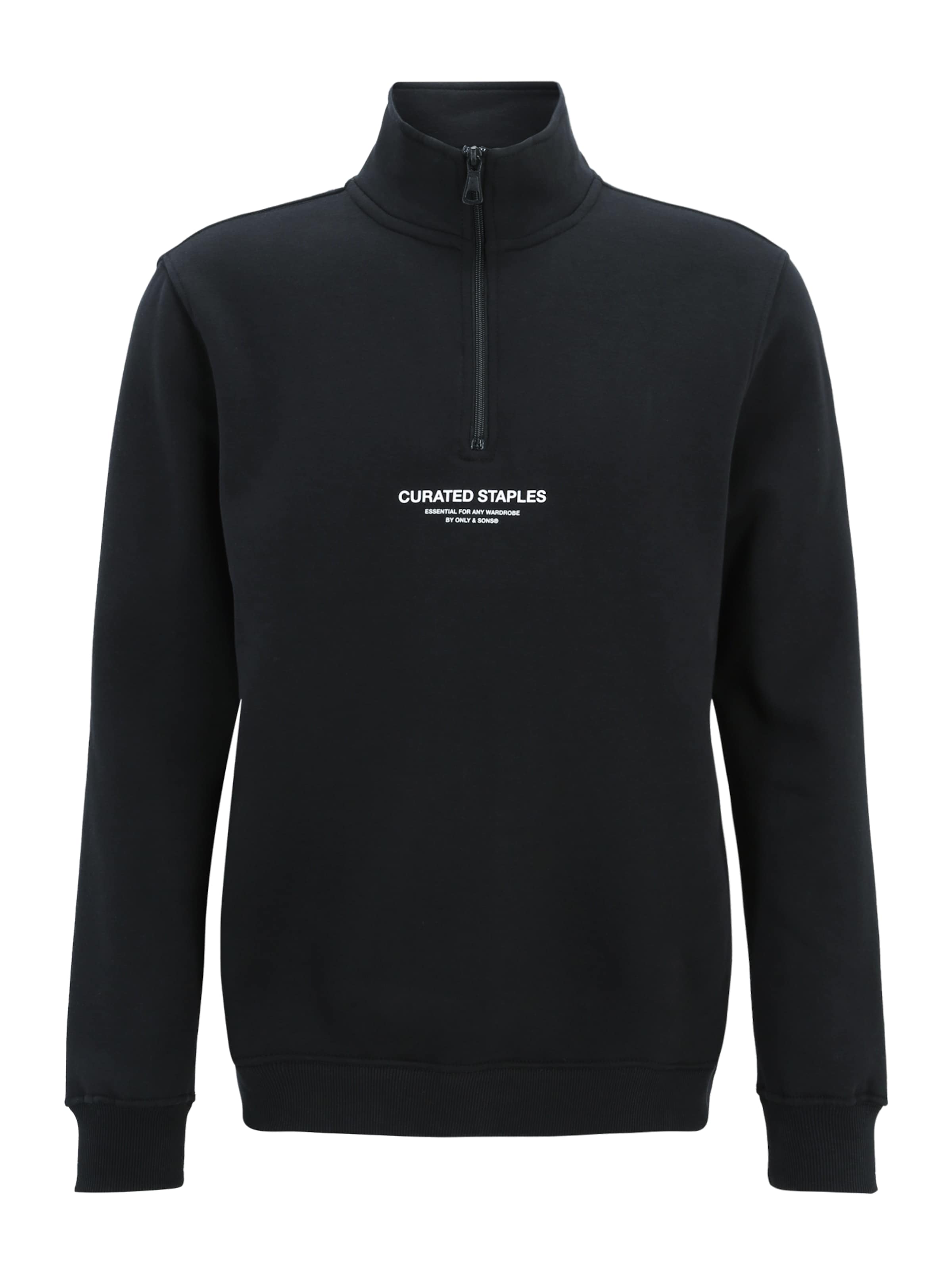Sweat-shirt 'ONSCurated' Only & Sons en noir : devant