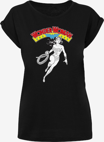F4NT4STIC Shirt 'DC Comics Wonder Woman Lasso' in Schwarz: predná strana