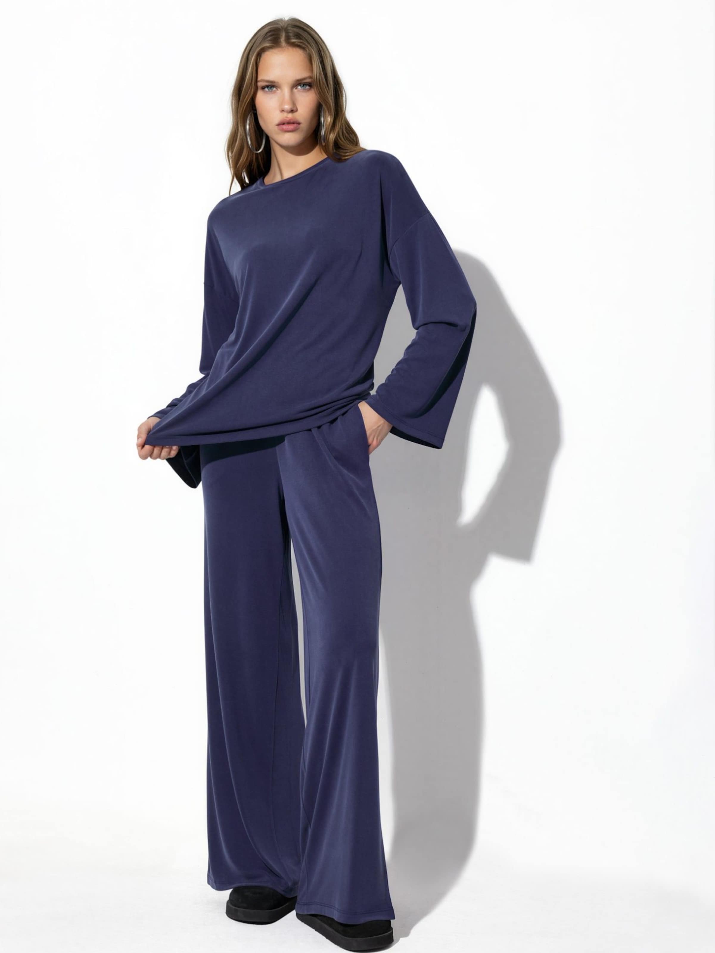 Regular Pantalon Busem en bleu