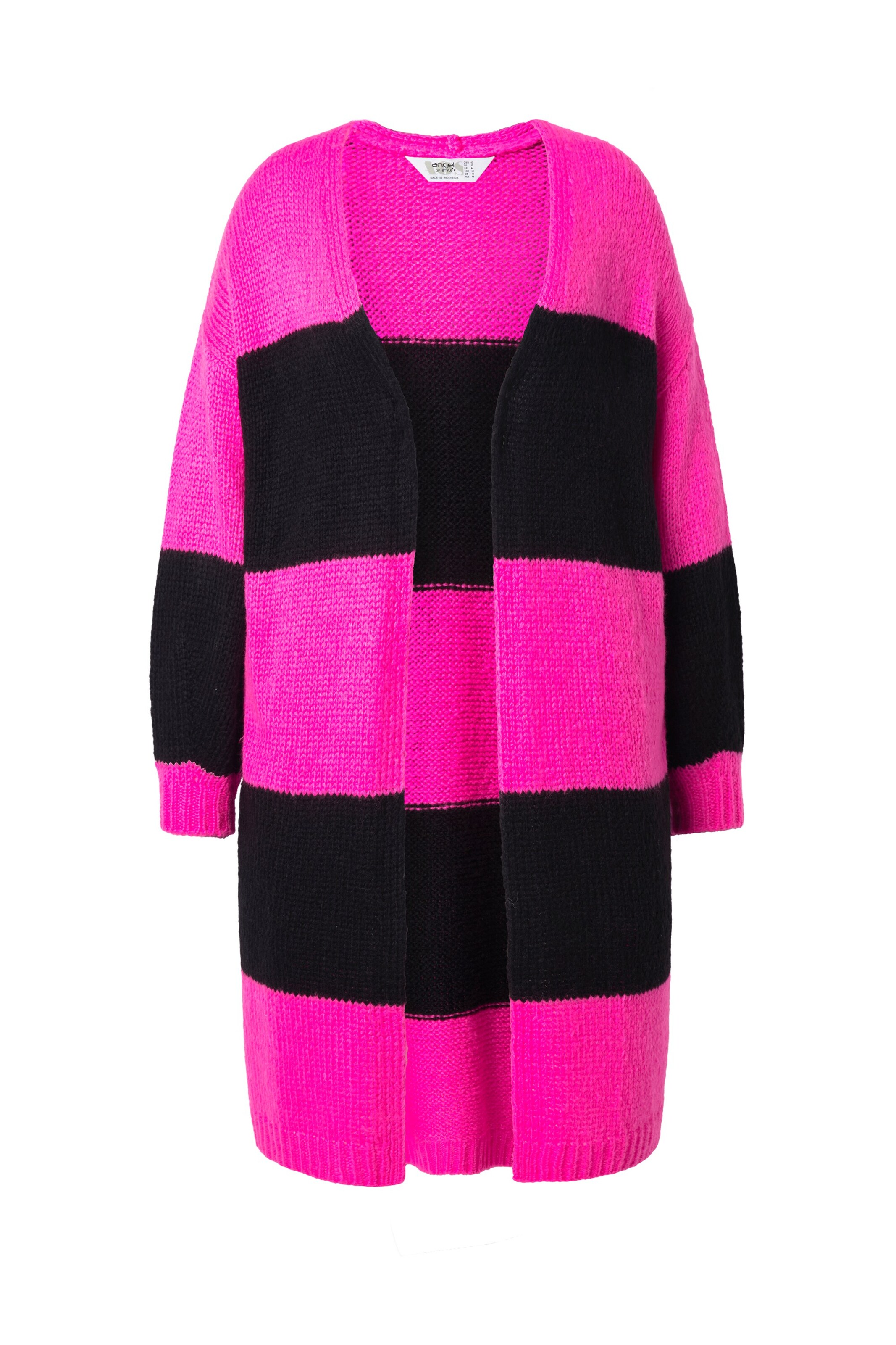 Angel of Style Knit cardigan in Neon purple / Black, Item view