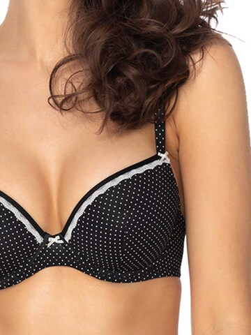 VIANIA T-Shirt BH 'Dotty'‌‌‌‌‌‌‌ in Schwarz