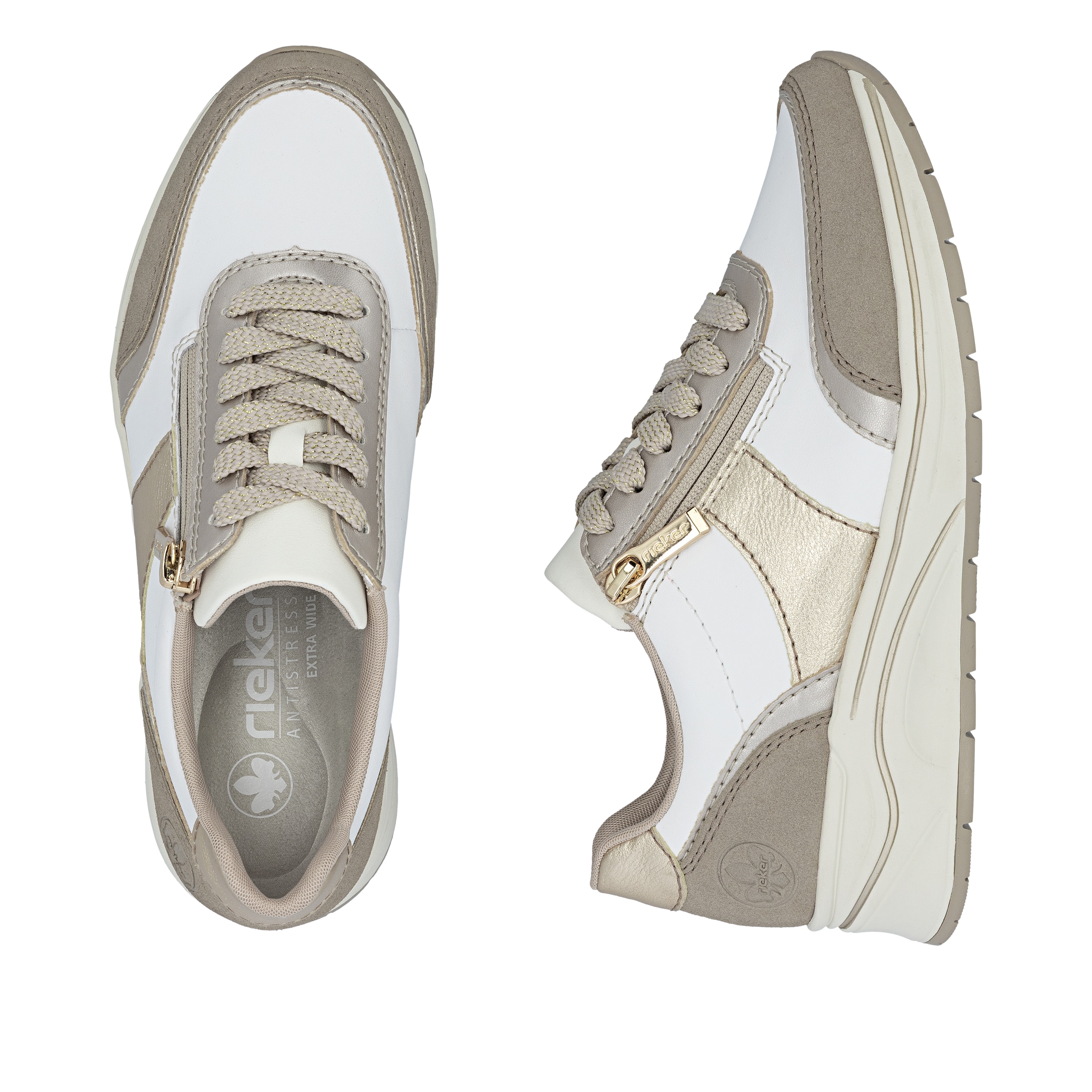 Baskets basses Rieker en blanc