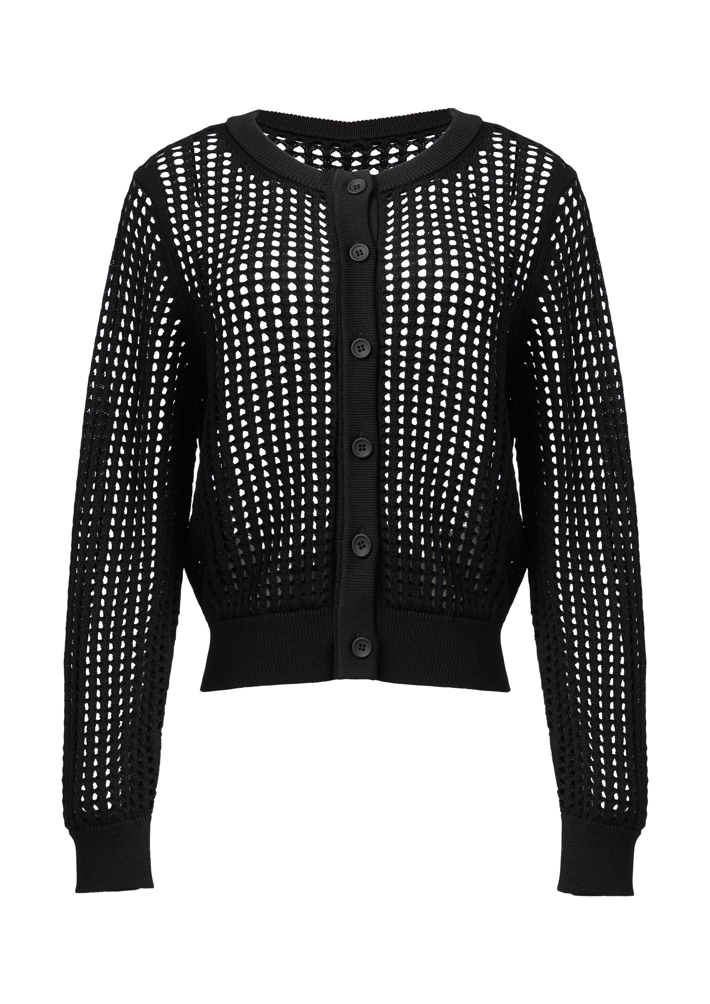 COMMA Strickjacke in Schwarz: Vorderseite