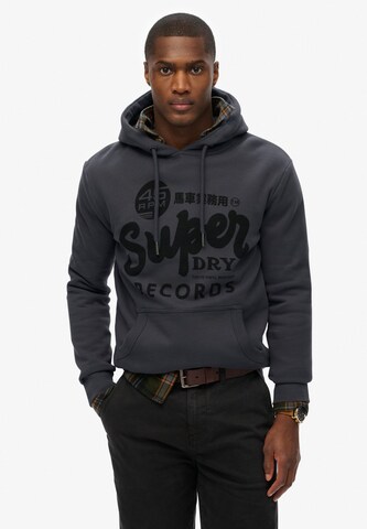 Superdry & Co Mikina 'Records' - Sivá: predná strana