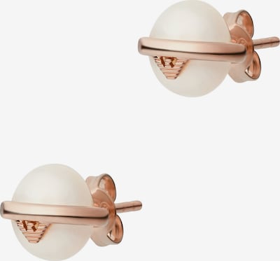 ARMANI Ohrringe in rosegold / perlweiß, Produktansicht