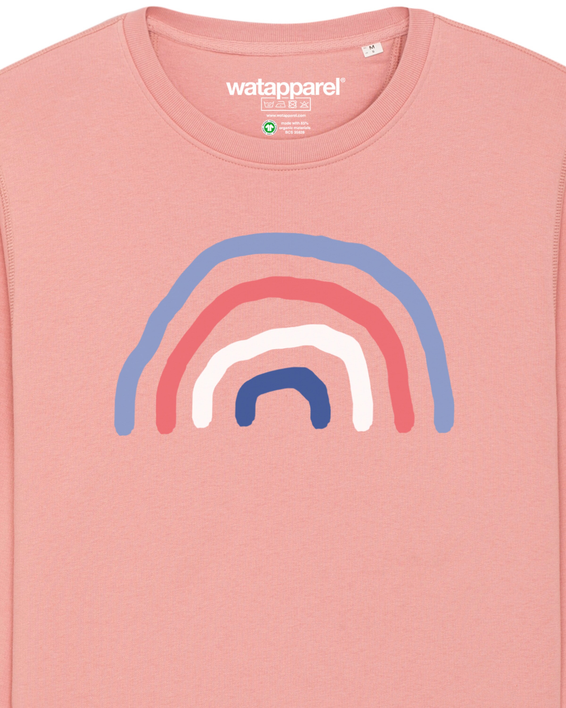 Sweat-shirt 'Regenbogen' Watapparel en rose
