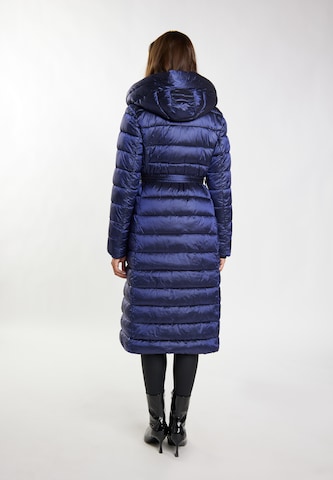 Cappotto invernale 'Paino' di faina in blu