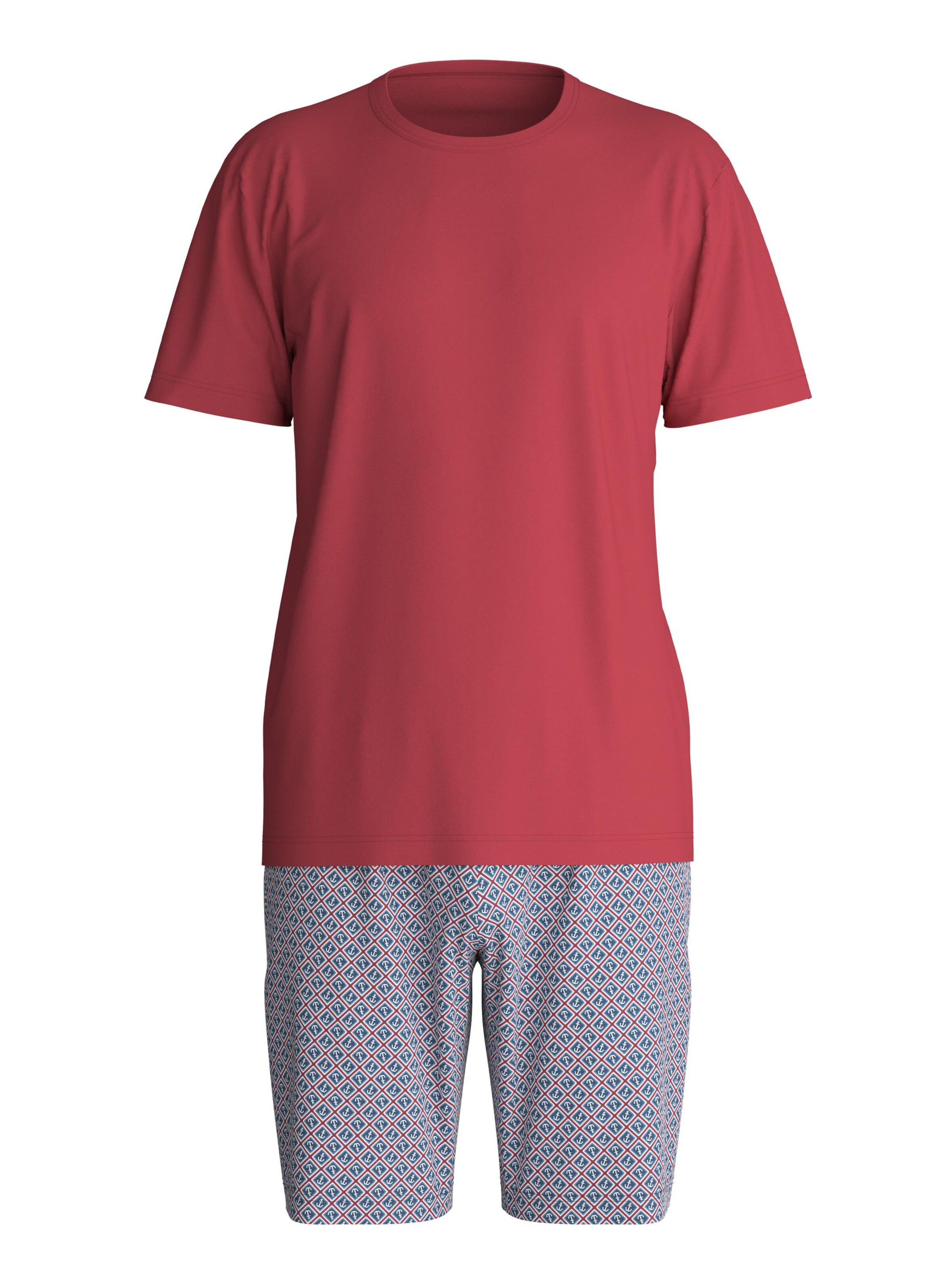 CALIDA Short Pajamas 'Cotton Special' in Purple: front