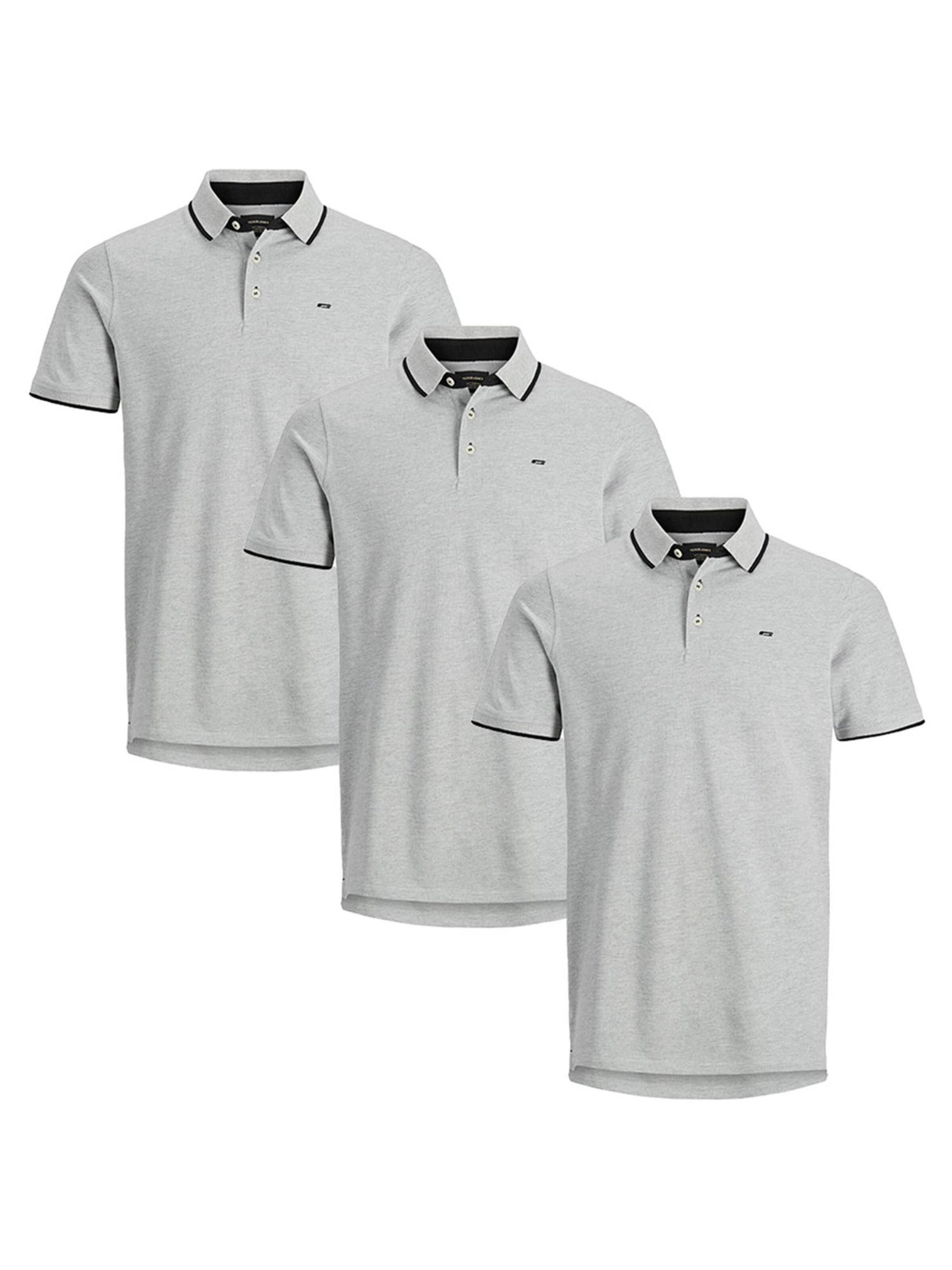 JACK & JONES Shirt 'Paulos - Slim Fit' in S/Regular in de kleur Lichtgrijs, Productweergave