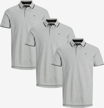 JACK & JONES Shirt 'Paulos - Slim Fit' in Grijs: voorkant