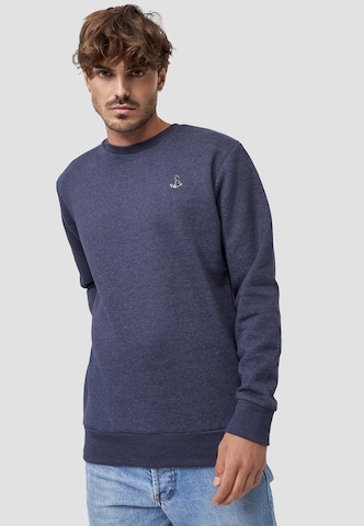 Mikon Sweatshirt 'Anker' in Blau: predná strana