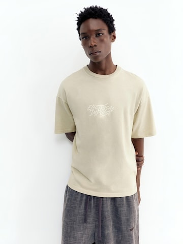 Pull&Bear Koszulka 'STWD' w kolorze beżowy