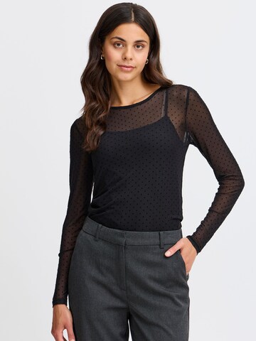 Fransa - Camiseta 'Deta' en negro: frente