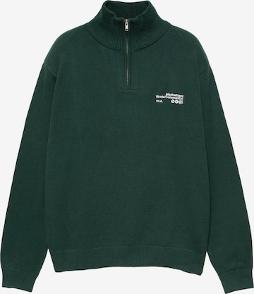 Pull&Bear Neulepaita värissä vihreä: etupuoli