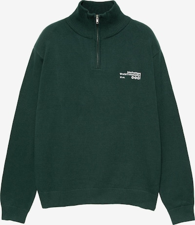 Pull&Bear Neulepaita koossa XS värissä tummanvihreä / valkoinen, Tuotenäkymä