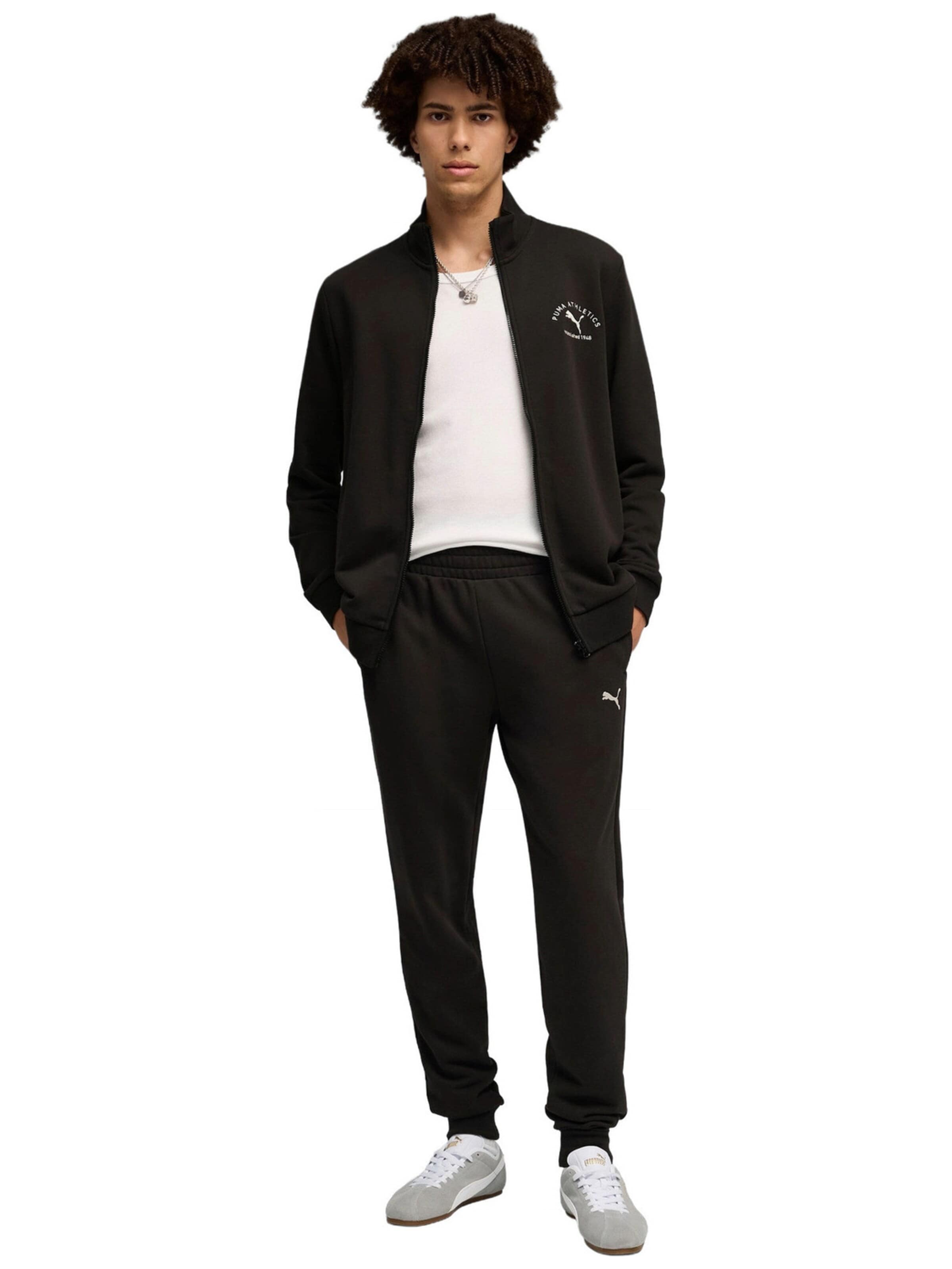 Giacca di felpa 'Puma Class Suit Tr' di PUMA in nero: frontale