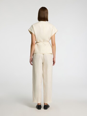 SELECTED FEMME Loose fit Pleat-front trousers 'SLFBarrel Lia' in Beige