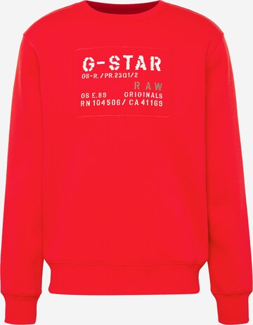 G-Star RAWSweater majica - crvena boja: prednji dio